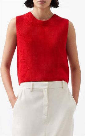 French Connection Mozart Crew Neck Vests In Red