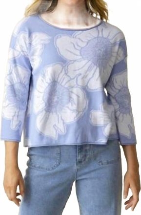 Habitat Womens In Bloom Jacquard Sweater In Hydrangea