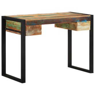 vidaXL Scrivania In Legno Massello Anticato - Vidaxl