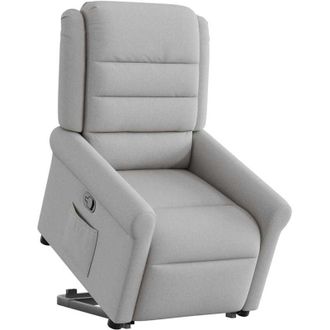 vidaXL Sill&oacute;n Reclinable Elevable De Tela Gris Nube Vidaxl