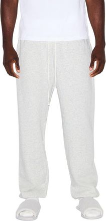 SKIMS Fleece Lounge Relaxed Joggers in Light Heather Grey at Nordstrom, Size X-Large