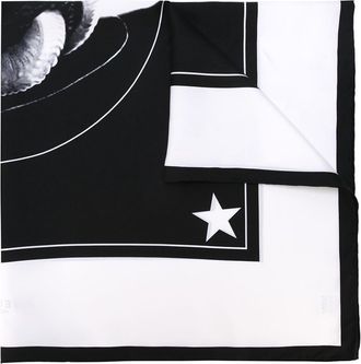 Givenchy faun print scarf - women - Silk - One Size - Black