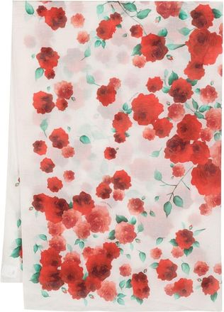 Magda Butrym floral-print silk scarf - women - Silk - One Size - Neutrals