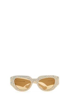 Gucci Womens Embellished Acetate Sunglasses Ivorycrystalsbrown Exterior: Occhiali Da Sole