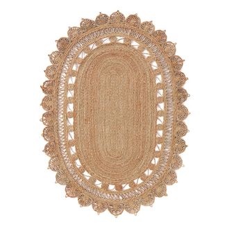 La Redoute Interieurs Ovalen tapijt in jute met motieven, Rozza
