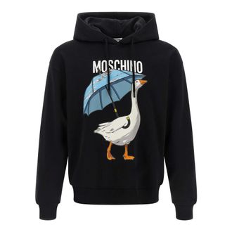 Moschino Heren, Sweatshirts & Hoodies, Zwart, Maat: L Katoen