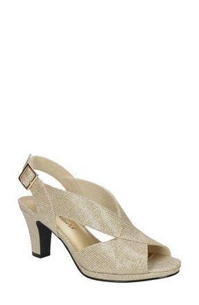 Easy Street Christy Sandal in Gold Glitter at Nordstrom Rack, Size 7.5