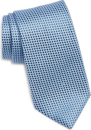 Canali Neat Silk Tie in Light Blue at Nordstrom