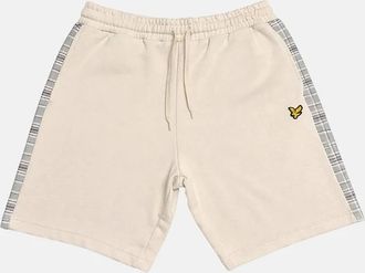 Lyle & Scott Mens Lyle & Scott Check Panelled Sweatshort - Cove - Tan - Size: 32/33/32