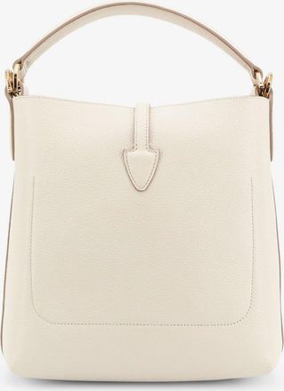 Tod's Womens Crossbody Bag Timeless T Beige Leather Shoulder