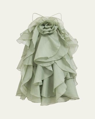 Aje Pandorea Layered Organza Mini Dress