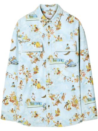 Off-white fresco-print shirt - Blue