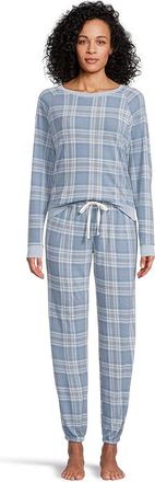 Honeydew Intimates Star Seeker Brushed Jersey Lounge Set Womens Pajama Sets Chambray Plaid : LG, Spandex/Rayon/Polyester