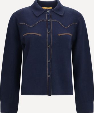 Guest In Residence Cropped Western cashmere Shirt Female S