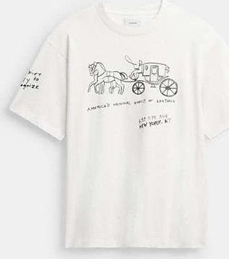 Coach Heritage Sketch Print Relaxed T-Shirt In Organic Cotton