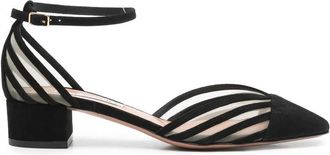 Aquazzura Alana Striped Pumps