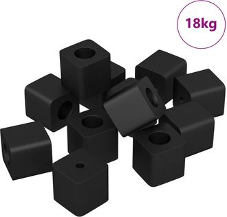 vidaXL Sujeta Caj&oacute;n 6792 Uds. Negro 15 X 15 X 15mm Cop&oacute;l&iacute;mero Pp Vidaxl
