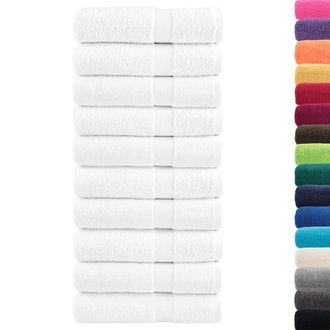 Berkfield Home Premium Shower Towels SOLUND 10pcs White 70x140cm 600gsm