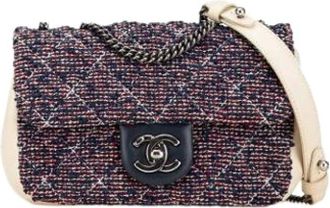 Chanel Pre-owned Borsa a tracolla vintage in tweed - - Pre-owned - Donna - Blu - ONE SIZE