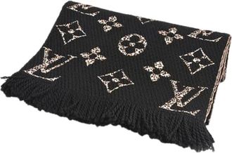 Louis Vuitton Pre-owned Scarves, female, Black, Size: ONE SIZE Pre-owned Canvas Scarf
