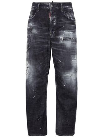 Dsquared2 distressed jeans - men - Cotton/Elastane/Polyester/Cotton - 58 - Black