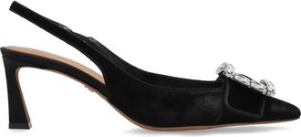 Dolce & Gabbana Fluwelen hoge hakken - Dames - Pumps - Zwart - 38 EU - Leer - Schoenen