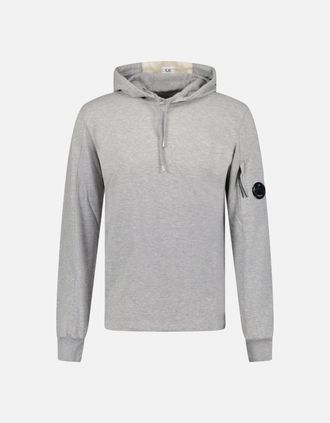 C.P. Company Mens CP Company Hooded Lens Light Fleece Sweatshirt Grey - Size: 42
