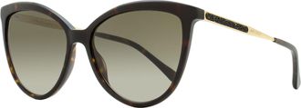 Jimmy Choo London Womens Cat Eye Sunglasses Belinda 086HA Havana/Gold 56mm