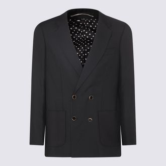 Pantaloni Torino Black Virgin Wool And Mohair Blend Blazer