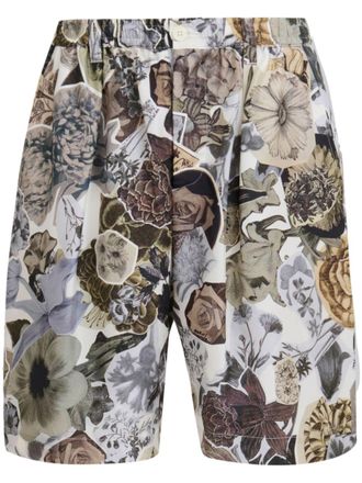 Marni Shorts met bloemenprint - Beige