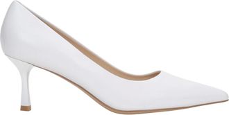 Estro & Luminara Schoenen, Dames, Wit, 41 EU, Leer, Witte Lage Hak Schoenen van Leer