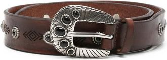 Orciani Embellished Engraved-buckle Belt
