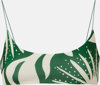 Cala de la Cruz Isla printed bikini top