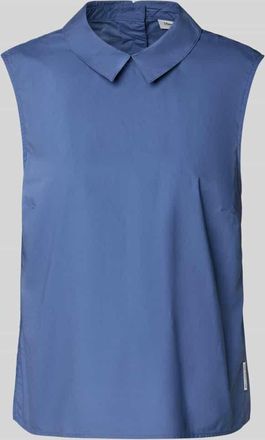 Marc O'Polo Denim Marc OPolo Denim Regular Fit Blusentop mit Hemdblusenkragen in Rauchblau, Größe XL