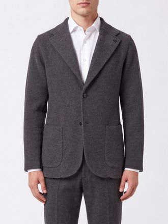 Lardini Single-Breasted Blazer in Virgin Wool and Cashmere with Two-Button Closure