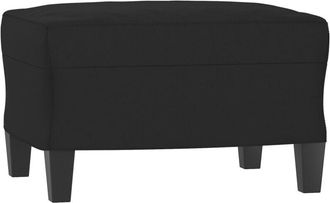 vidaXL Reposapiés tela de microfibra negro 60x50x41 cm Vidaxl