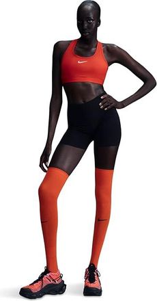 Nike Swoosh Medium Support Bra Womens Bra University Red/White : MD (US 8-10), Mesh/Polyester/Spandex