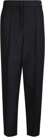 Tory Burch Zwarte Hoge Taille Wollen Broek - Dames - Broeken - Zwart - 2XS - Wol - Broeken
