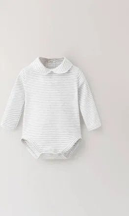 Mango Tuta pigiama bimbo/a cotone righe grigio medio - Home - 12-18 mesi - MANGO HOME