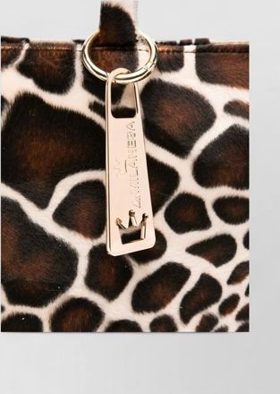 La Milanesa printed faux fur tote bag