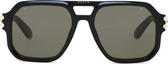 Philipp Plein SPP148M 0700 Mens Sunglasses Black Size 57