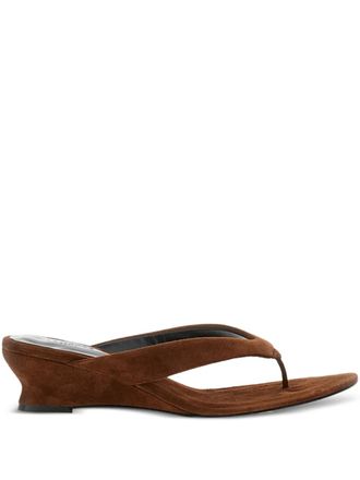 Le Monde Beryl Sandalen met sleehak en teenbandje - Bruin