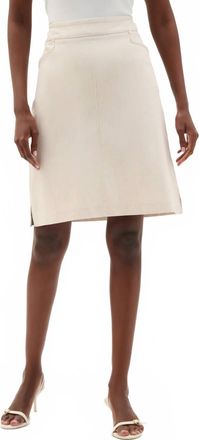 Joseph Ribkoff Essential Stretch Pocket Skirt In Natural