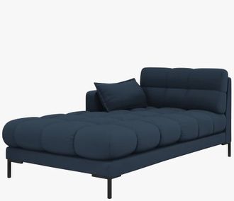 BLOOMINGLOFT Design Chaiselongue Mamaia Strukturstoff Blau