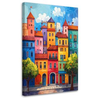Feeby Impresi&oacute;n De Imagen, Edificios Abstractos Y Coloridos De La Ciudad, 70x100