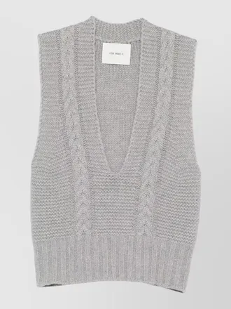 Lisa Yang sallie knitted vest deep v neck