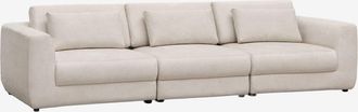 Sklum Sof&aacute; Modular De 3 Piezas Con Reposacabezas Regulable En Chenilla Cataline Sklum