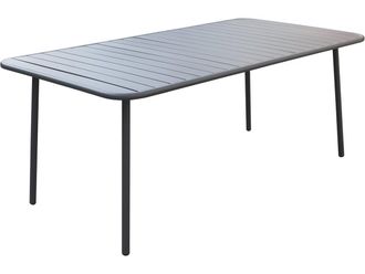 Habitat et Jardin Habitat Et Jardin - Mesa De Jard&iacute;n Met&aacute;lica bilbao - 180 X 90 X 71 Cm - Gris