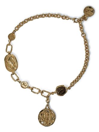 Chlo&eacute; coin-pendant chain necklace - Gold