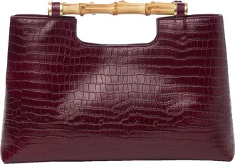 J.McLaughlin J. McLaughlin Sumpter Croc-Embossed Leather Handbag